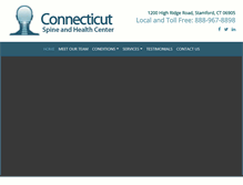 Tablet Screenshot of connecticutspineandhealth.com